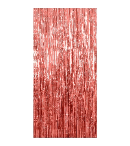 Perdea Franjurata, Flippy, Model Decor Petrecere, pentru Fundal de Poze, Amenajare Colorata a Petrecerii, Dimensiune 100x200 cm, Rose Gold
