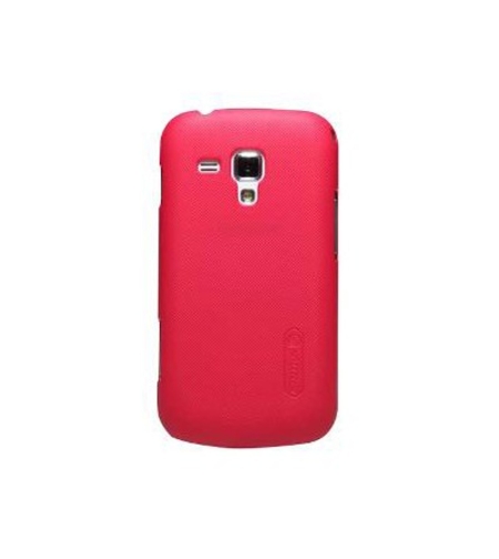 Husa Samsung Galaxy S Duos Nillkin Frosted Shield Rosu + Folie de protectie