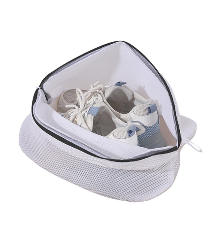 Sac pentru spalare si uscare incaltaminte Flippy, compatibil cu masina de spalat, material rezistent, 42 x 24 x 24 cm, alb