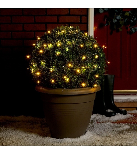 Instalatie de Craciun liniara Yoto, 10 m, din care 1 m cablu priza 220V, 100 LED, 8 jocuri de lumini, controler, fir negru, alb cald