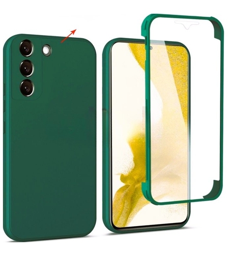 Husa de Protectie, Vafy, pentru Samsung Galaxy A51, cu Acoperire Completa 360, Folie de Protectie, Plastic, Auriu