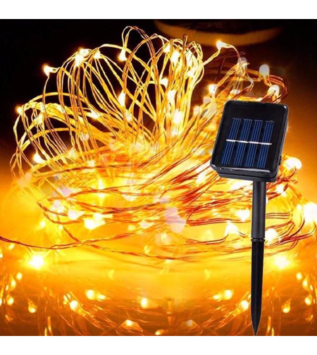 Ghirlanda luminoasa liniara 100 LED-uri, 1.5m, incarcare solara