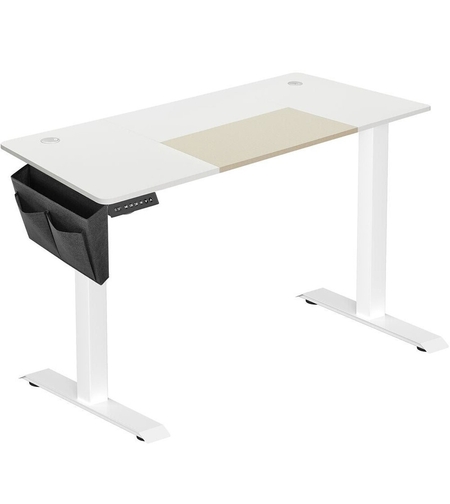 SONGMICS Birou cu reglaj electric pe inaltime, memorie cu 4 inaltimi, 60x140x(72-120)cm, alb