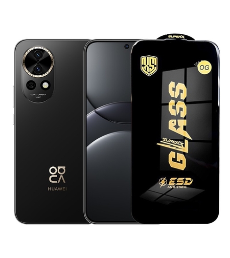 Folie de Protectie pentru Huawei Nova 13, Vafy, Sticla Securizata ESD, Margini Negre, Rezistenta la Zgirieturi, Antistatica, 0.35 mm, Transparenta