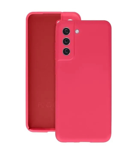Husa protectie Vafy pentru Samsung S21 FE Liquid Silicone Fuchsia/Roz