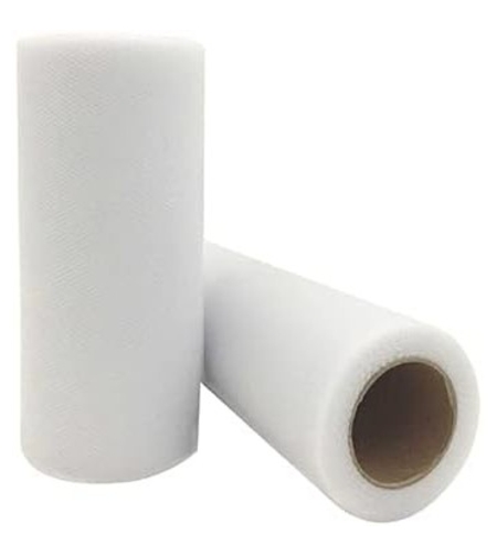 Tul Decorativ, Flippy, 15 cm Latime, 22 cm Lungime, din Poliester, Alb