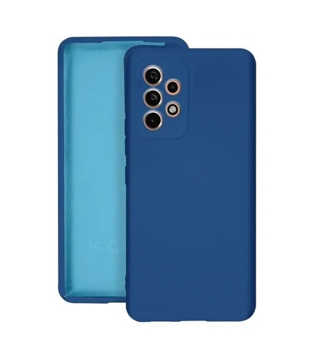Husa protectie Vafy pentru Samsung A53 5G Liquid Silicone Albastru Inchis