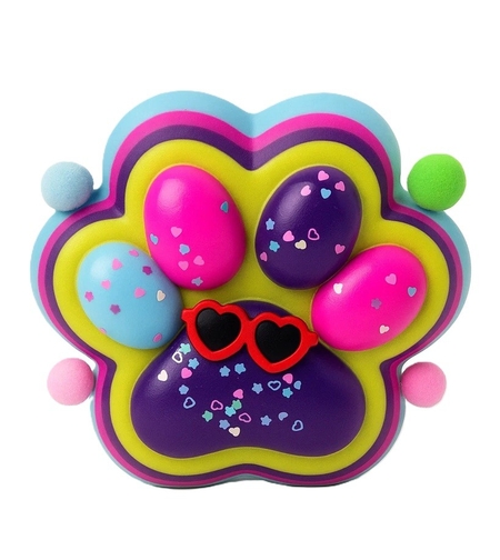 Jucarie Antistres Squishy, Flippy, cu Revenire Lenta, Squeeze Toys, Model Cat Paw, 12.5x10.5 cm, 220g, +3 Ani, din TPR, Model 5, Multicolor