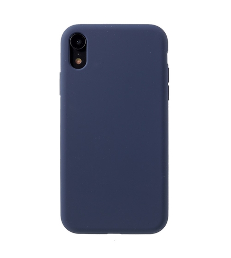 Husa protectie compatibila cu Apple iPhone XR Liquid Silicone Case Albastru inchis