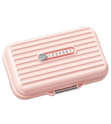 Cutie Medicamente, Flippy, Roz, 7 Compartimente, Portabila si Compacta, 11x7.2x3.5 cm, Ideala pentru Uzul Cotidian