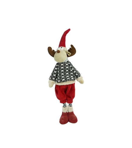 Ornament de Craciun ren, Flippy, multicolor, textil, 68 cm