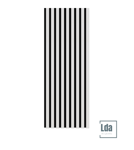 Riflaj MDF decorativ LDA PREMIUM de tip Panou Acustic, Alb Mat, 260x40 cm