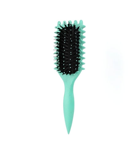 Perie Profesionala pentru Par, Flippy, Perie pentru Definirea Buclelor pentru Par Cret, Multifunctionala, 24.5 x 7 x 4.3 cm, Verde