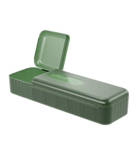 Cutie Organizatoare pentru Cabluri, Flippy, din Plastic, 28 x 9 x 6 cm, Verde