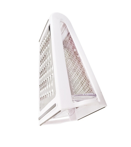 Razatoare de bucatarie cu cutie colectoare Flippy, doua tipuri de lame, carcasa inox si ABS, design practic, alb