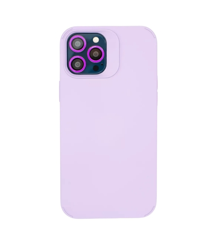 Husa Apple iPhone 14 Pro Max, Vafy, din Silicon Lichid, Interior din Microfibra, Lentile Fosforescente de Protectie Camera, Anti Amprenta, Rezistenta la Socuri, Mov