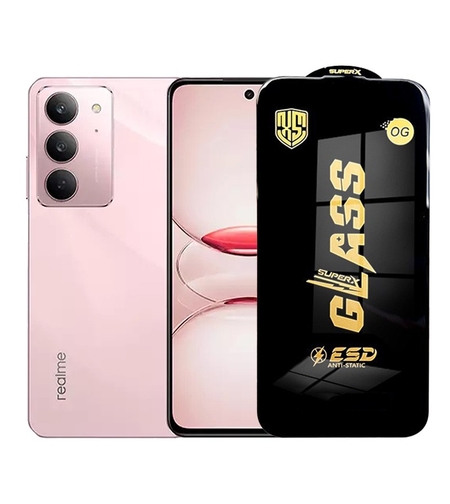Folie de Protectie pentru Realme C75x, Vafy, Sticla Securizata ESD, Margini Negre, Rezistenta la Zgirieturi, Antistatica, 0.35 mm, Transparenta