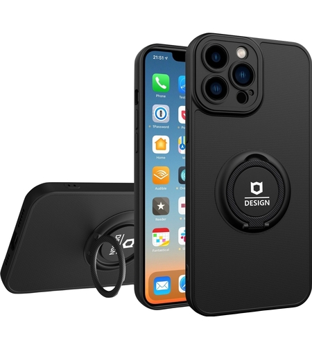 Husa Eagle Eye cu Stand pentru Motorola G22, Negru, Suport Auto Magnetic, Protectie Antisoc, Vafy