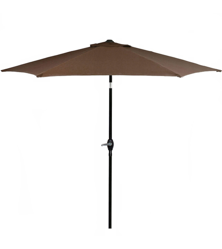 Umbrela terasa gradina, cu manivela si inclinare, GU23, diametru 260cm, maro