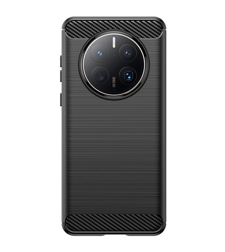 Husa de Protectie pentru Huawei Mate 50 Pro, Vafy, Protectie 360, din TPU cu element de Carbon, Anti Alunecare, 1.8 mm, Negru
