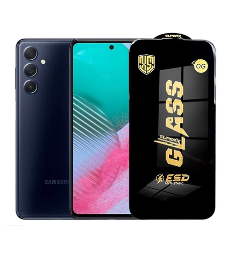 Folie de Protectie pentru Samsung Galaxy M54, Vafy, Sticla Securizata ESD, Margini Negre, Rezistenta la Zgirieturi, Antistatica, 0.35 mm, Transparenta