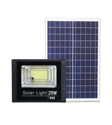 Proiector LED SMD 25W cu incarcare solara Flippy, panou solar, cu telecomanda, suport prindere, material ABS, 1.2AH, 44 LED-uri, 79Lm, 13x13.5 cm, negru