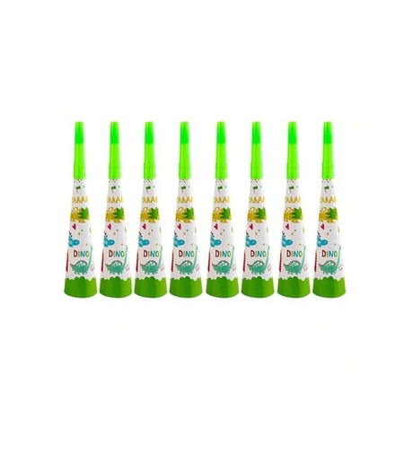Set 6 Suflatori, Flippy, Colectia Dino Park, 20 x 5 cm, din Carton, Multicolor