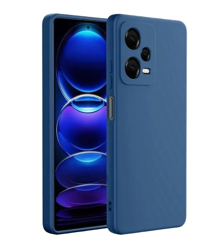 Husa de Protectie, Vafy, pentru Xiaomi Redmi Note 12 Pro 5G, Liquid Silicone, cu Microfibra pe Interior, Protectie Antisoc, Compatibil Incarcare Wireless, Albastru