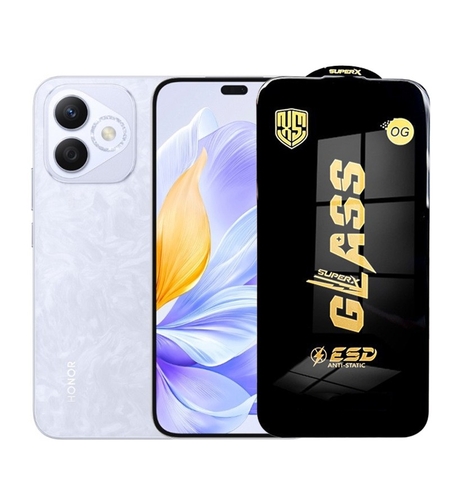 Folie de Protectie pentru Honor X60i, Vafy, Sticla Securizata ESD, Margini Negre, Rezistenta la Zgirieturi, Antistatica, 0.35 mm, Transparenta