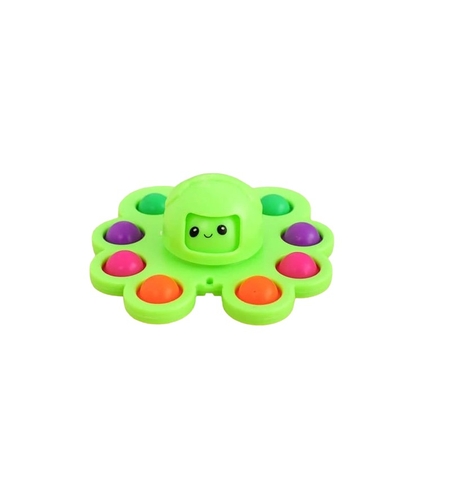 Jucarie Pop It, Flippy, Fidget Toy, Antistres, Senzoriala, Crab, Verde