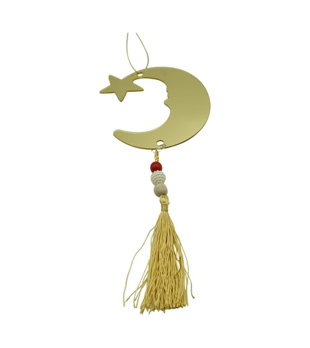 Ornament brad, Flippy, Luna, Auriu, Lucios, 10*25CM, Acril, Interior/ Exterior
