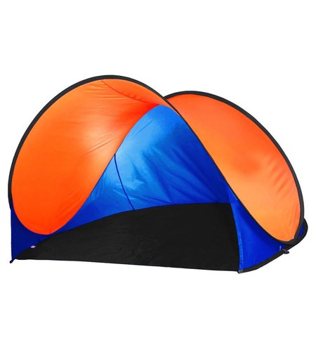 Cort plaja si picnic semi-deschis Sersimo, protectie UV, 200x120x110cm, portocaliu
