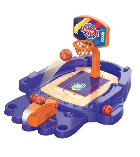 Joc de Masa Mini Baschet Interactiv pentru Copii, Flippy, Mingi Incluse, 25.5x19.5x13.5 cm, Mov