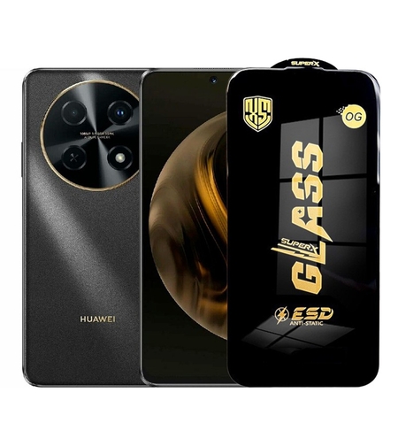 Folie de Protectie pentru Huawei Nova 12 i, Vafy, Sticla Securizata ESD, Margini Negre, Rezistenta la Zgirieturi, Antistatica, 0.35 mm, Transparenta