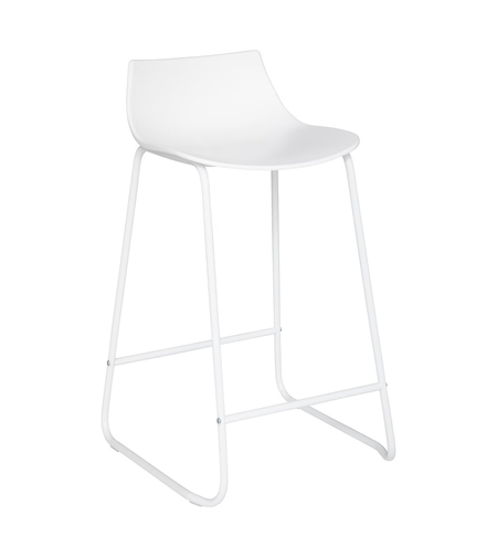 Scaun bar Atmosphera Otac, 47x49x83 cm, polipropilena si metal, alb