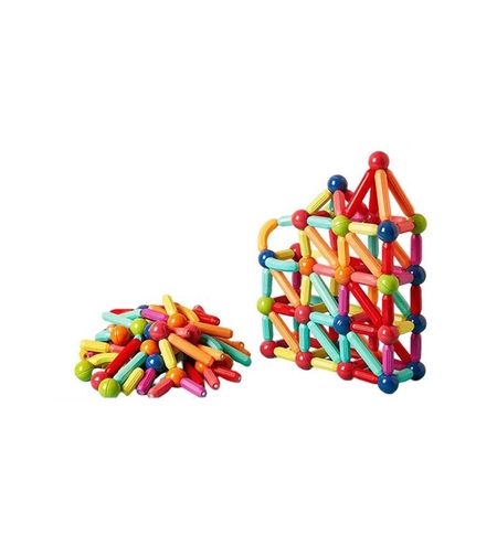 Piese Magnetice pentru Copii, Flippy, Set din 72 de Piese de diferite Culori, Constructor Magnetic cu Posibilitatea de a Construii forme Nelimitate, Multicolor