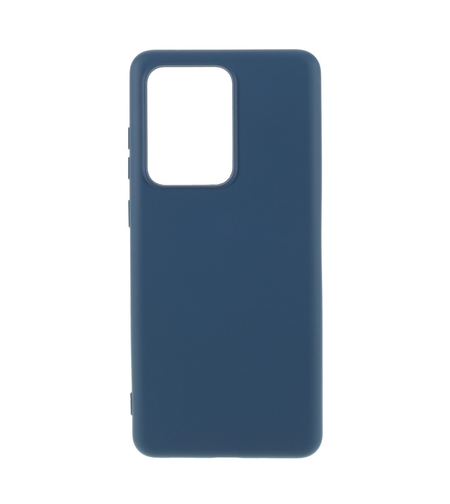 Husa protectie compatibila cu Samsung S20 Ultra Liquid Silicone Case Albastru inchis