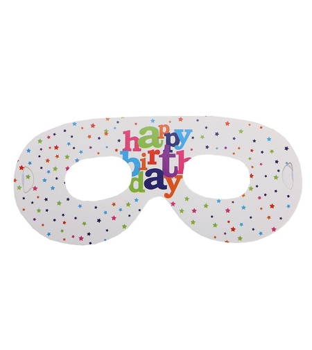Set 6 Masti Tematice, Flippy, Colectia Happy Birthday, 16 x 6.5 cm, din Carton, Multicolor