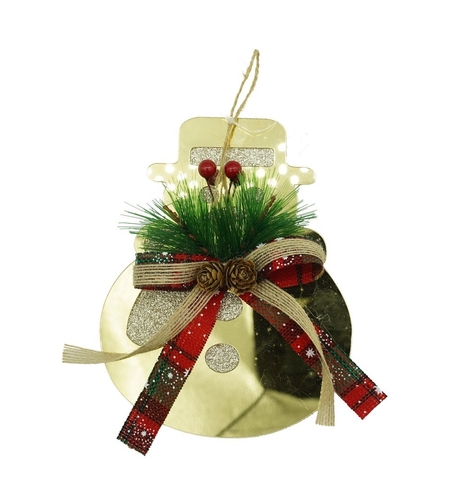 Ornament brad, Flippy, Om de zapada, Auriu, Lucios, 16*17CM, Acril, Interior/ Exterior