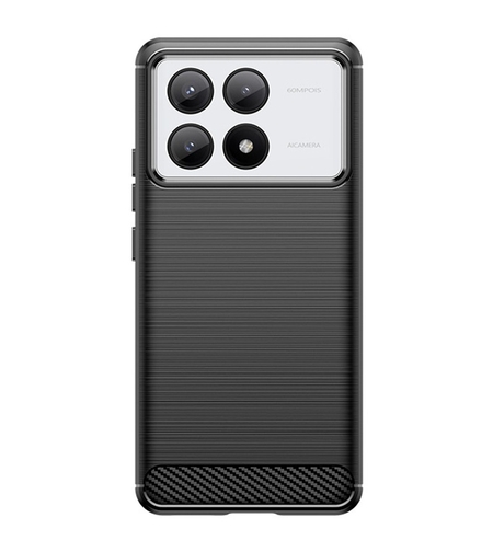 Husa de Protectie pentru Xiaomi Redmi Note 13C 5G, Vafy, Protectie 360, din TPU cu element de Carbon, Anti Alunecare, 1.8 mm, Negru