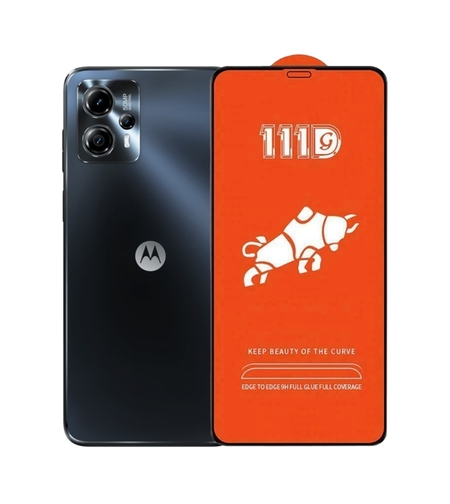 Folie Sticla Securizata pentru Motorola Moto G13, Vafy, Sticla de Protectie Compatibila cu Motorola Moto G13, Full Cover 111D, HD, Margini Negre, Transparenta