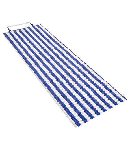 Saltea plaja pliabila din spuma EPE, cu maner si prindere, 180x60x1 cm, albastru cu dungi