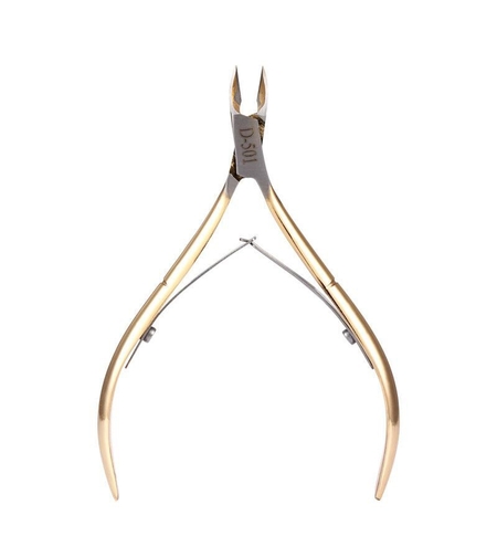Cleste pentru Unghii si Cuticule, Flippy, din Otel Inoxidabil, Protectie Varf, 17 x 7 x 2 cm, Auriu