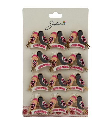 Set 12 Brose Martisor Primavara, Jolie, Model Randunele, cu Mesaj Vestitorii Primaverii