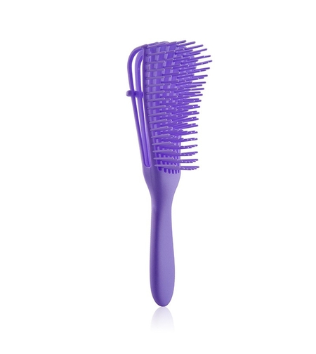 Perie Flexibila, Flippy, pentru Descurcat Par Cret/Umed si Uscat, 8 Brate Mobile, din TPE, 24.5 x 4.5 x 2 cm, Mov