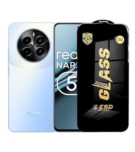 Folie de Protectie pentru Realme Narzo 70 Pro, Vafy, Sticla Securizata ESD, Margini Negre, Rezistenta la Zgirieturi, Antistatica, 0.35 mm, Transparenta