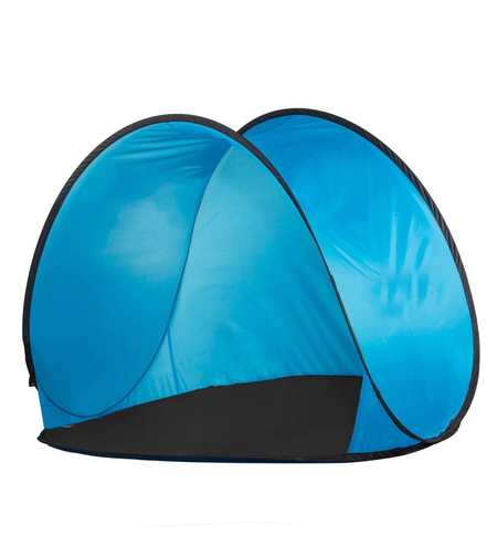 Cort plaja si picnic semi-deschis Sersimo, protectie UV, 150x120x110cm, albastru