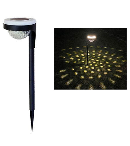 Lampa solara de gradina, pentru iluminare alee, cu proiectie pe sol, 11x9x39cm
