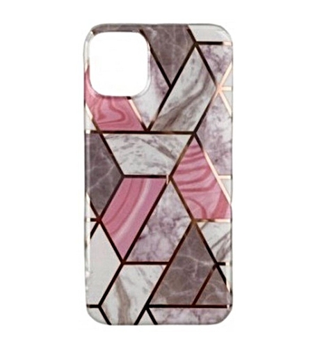 Husa de Protectie, Vafy, pentru Huawei P Smart 2021, din TPU Soft IMD, Marble Geometric, Alb