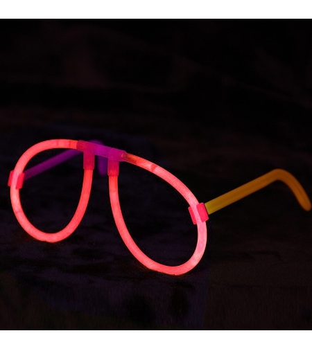 Ochelari Decorativi, Flippy, din Plastic, Fluorescenti, Accesoriu Petrecere, Roz